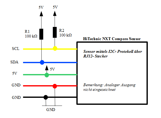 Datei:Prinzip I2C ueber Arduino mit richtiger Pinbelegung.PNG