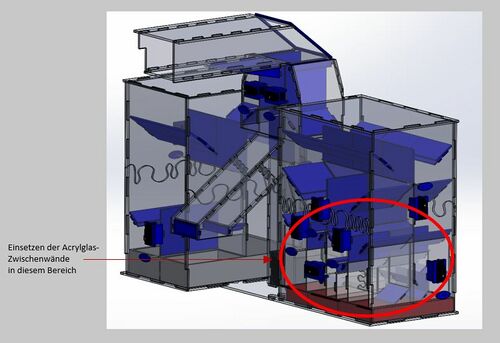 Abb. : Einsetzen von 3D-Druckteilen im CAD-Modell