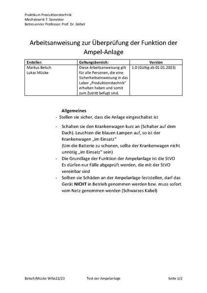 Datei:Arbeitsanweisung zum Test der Ampelanlage.pdf