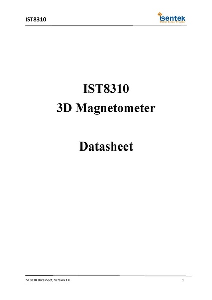 Datei:IST8310 Datasheet v1.0.pdf
