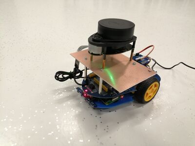 AlphaBot mounted with RPLidar