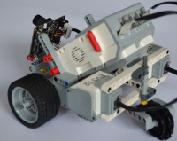Abbildung 2a: Verbindung zwischen dem LEGO-Brick und der Pixy-Cam