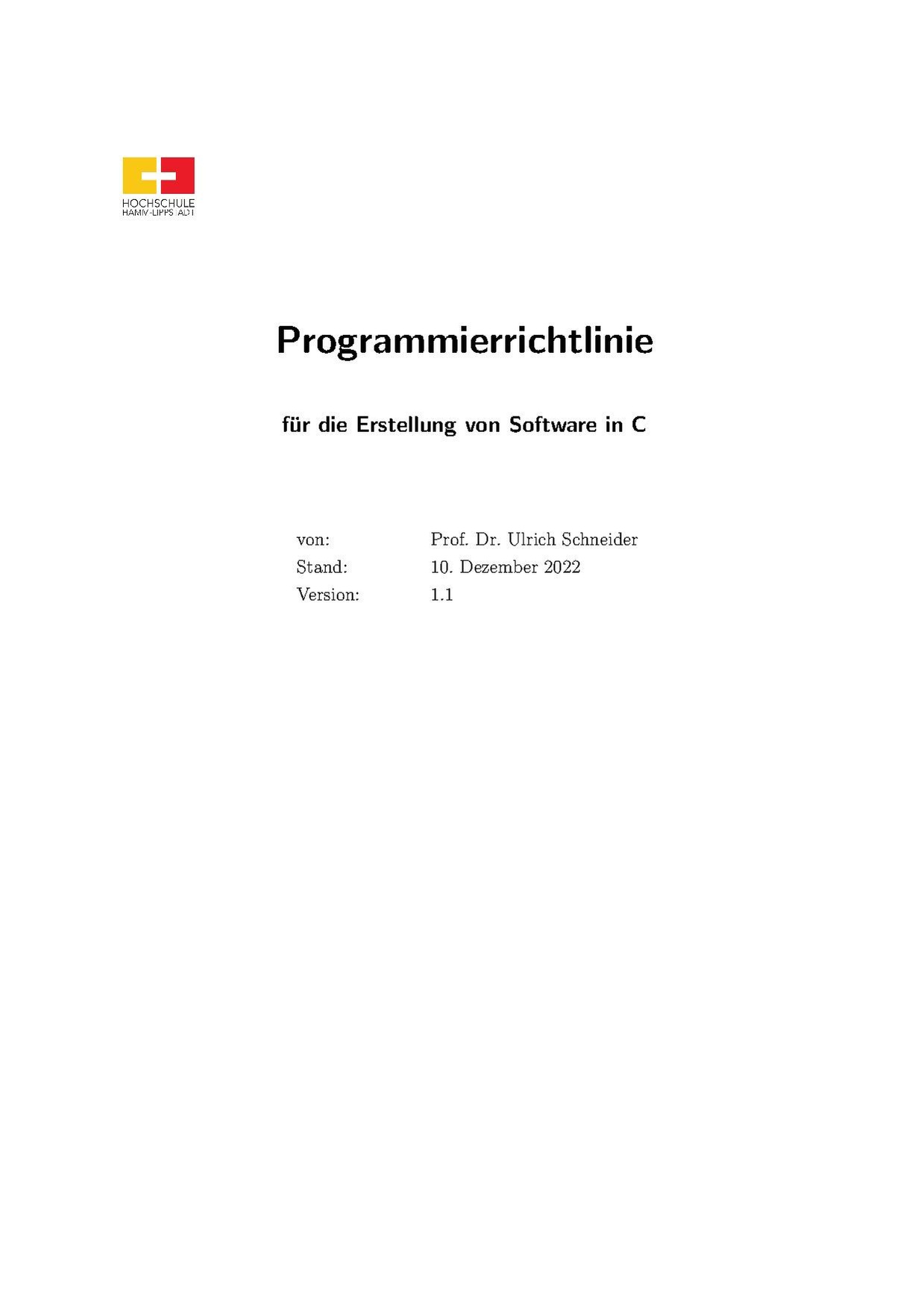 Programmierrichtlinie