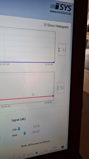 Objekt direkt vor Sensor