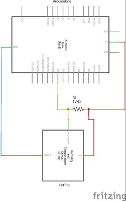 Abbildung 7: Schalplan des DHT11 Sensors [7]
