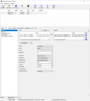 Oberfläche des CamLab Programms